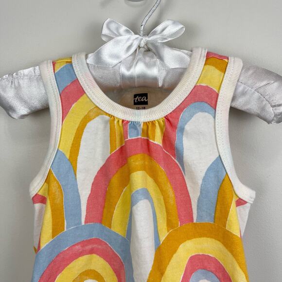 Tea Collection Rainbow Ruffle Romper 12-18 Months - Picture 2 of 7